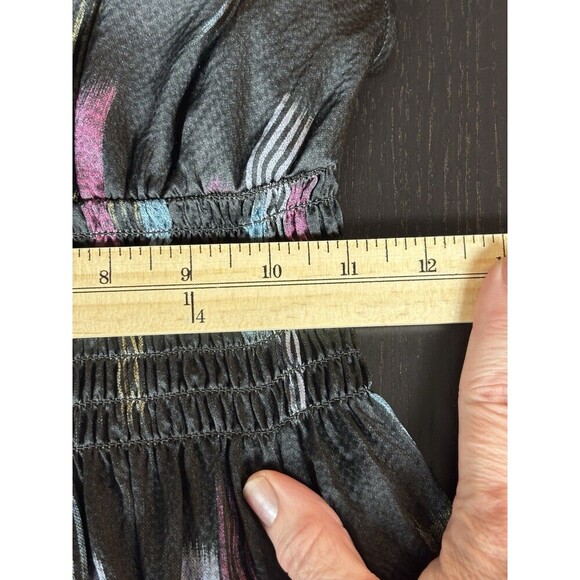 Xirena Tavia Silk Maxi Dress Black Ikat Print Small Halter Neck Pockets Backless - Picture 5 of 11